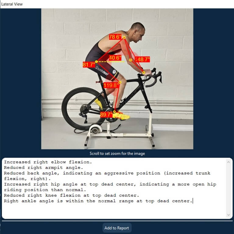 Automatic documentation_Bike Fitting Software