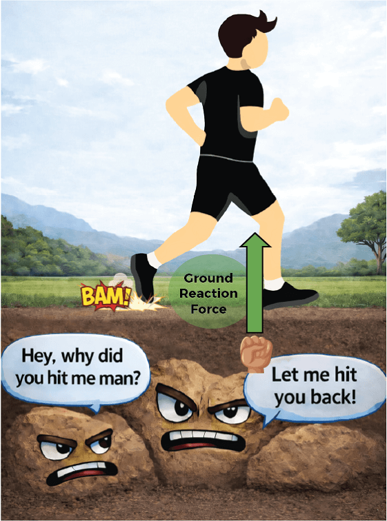 Ground reaction forces cartoon