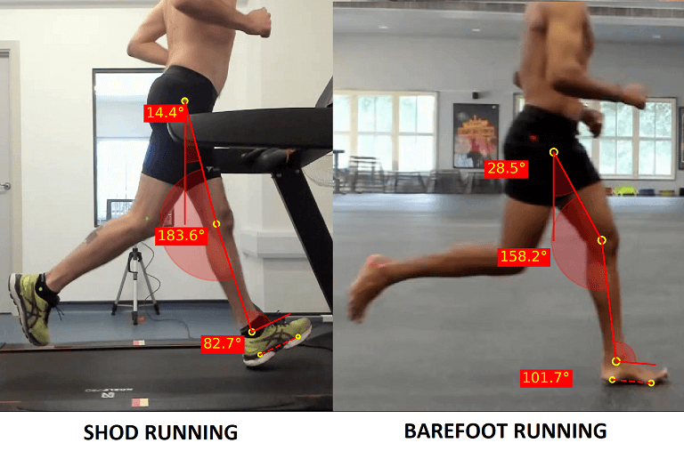 Shod vs barefoot running