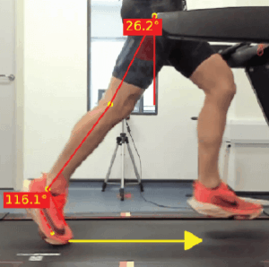 increased hip extension